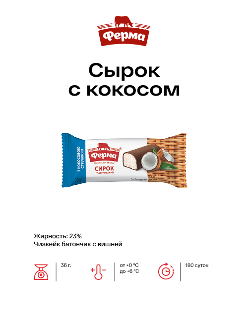 Сырок с кокосом